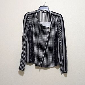 Airfield asymmetrical‎ zipper jacket size 40( see measurements )